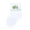 Tractor Time Embroidered Socks - Magnolia BabySocks