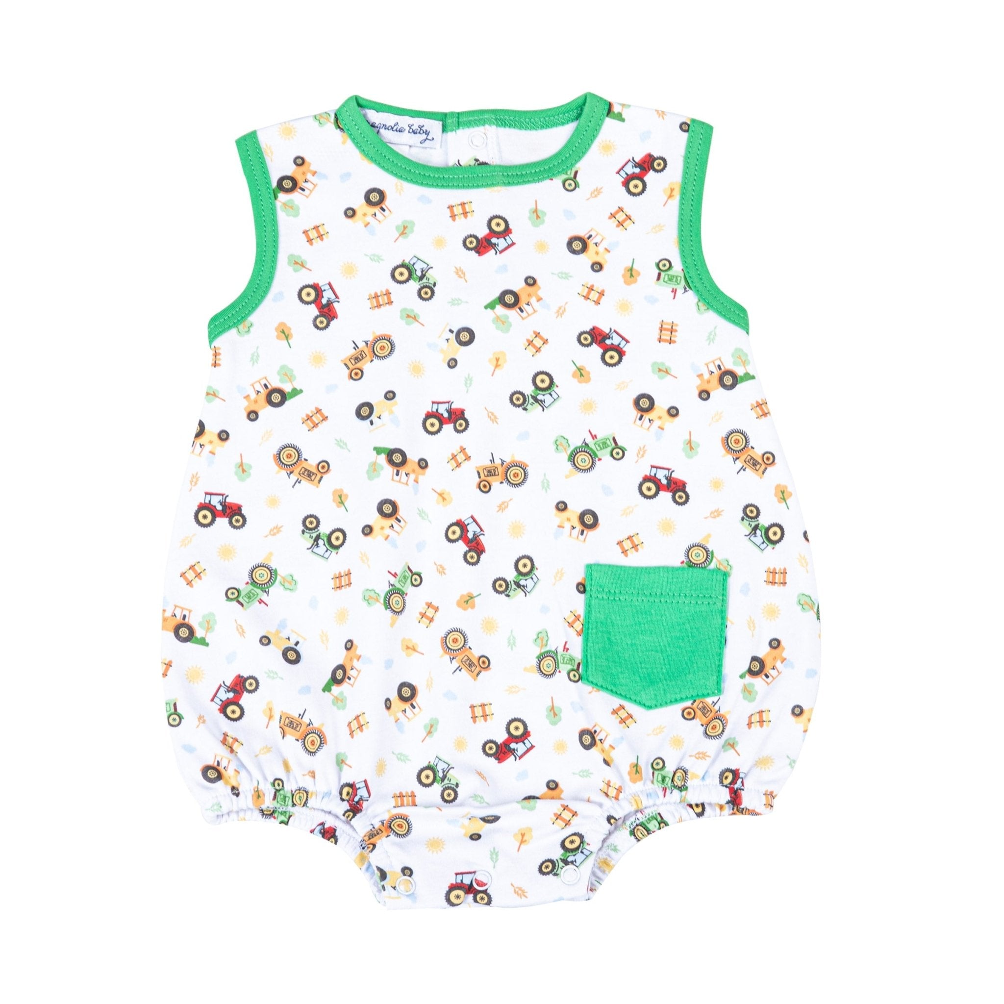 Tractor Time Print Boy Bubble - Magnolia BabyBubble