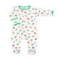 Tractor Time Print Footie - Magnolia BabyFootie