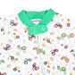 Tractor Time Print Zip Footie - Magnolia BabyFootie