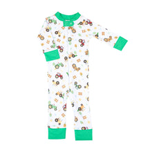  Tractor Time Zip Pajamas - Magnolia BabyZipper Pajamas