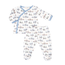  Tractor Tracks Kimono Footed Pant Set by Luna and Arlo - Magnolia Baby2pc Pant Set