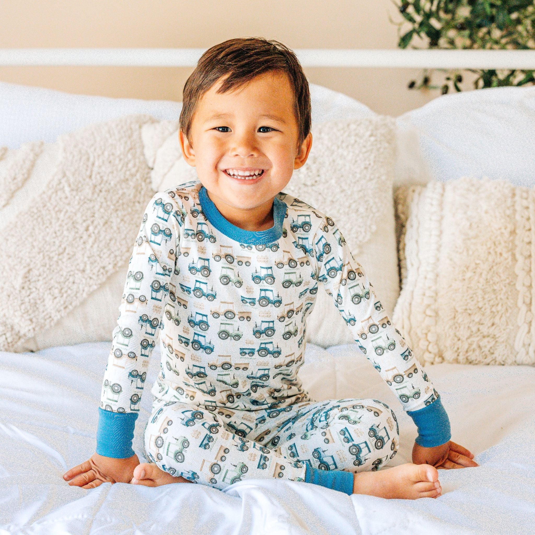Tractor Tracks Long Pajamas by Luna and Arlo - Luna and ArloLong Pajamas