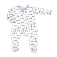  Tractor Tracks Print Zip Footie - Magnolia BabyFootie