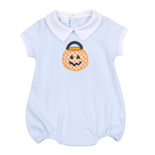  Trick or Treat Applique Collared Short Sleeve Bubble - Blue - Magnolia BabyBubble