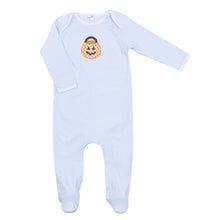  Trick or Treat Applique Lap Footie - Blue - Magnolia BabyFootie