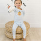 Trick or Treat Applique Long Pajamas - Blue - Magnolia BabyLong Pajamas