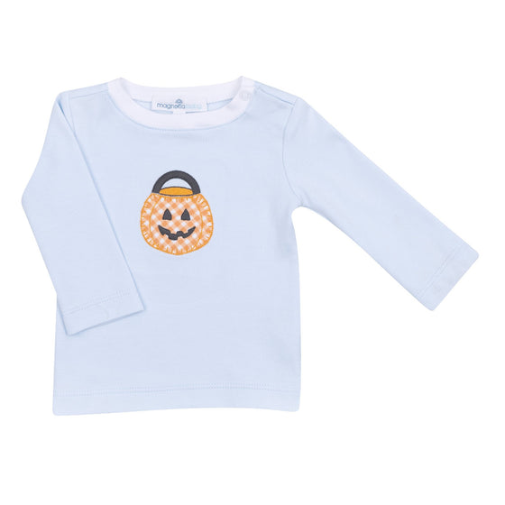 Trick or Treat Applique Long Sleeve T-Shirt - Blue - Magnolia BabyT-Shirt