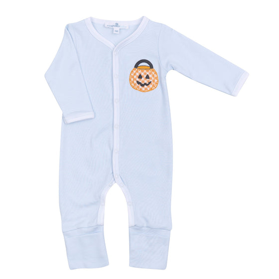 Trick or Treat Applique Playsuit - Blue - Magnolia BabyPlaysuit