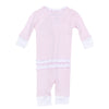 Trick or Treat Applique Ruffle Zip Pajamas - Pink - Magnolia BabyZipper Pajamas