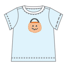  Trick or Treat Applique Short Sleeve T-Shirt - Blue - Magnolia BabyT-Shirt