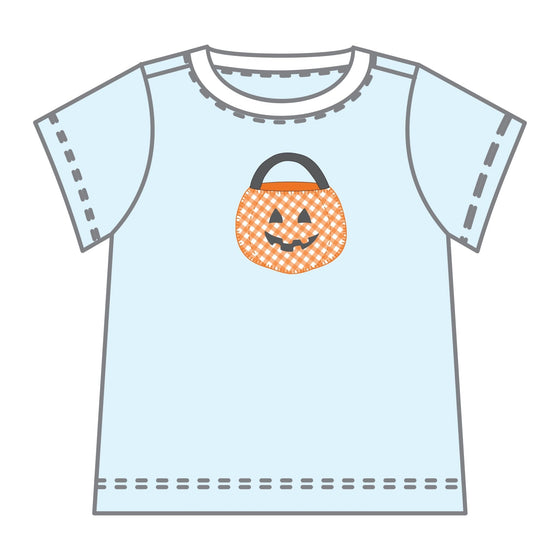 Trick or Treat Applique Short Sleeve T-Shirt - Blue - Magnolia BabyT-Shirt