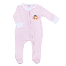  Trick or Treat Applique Zip Footie - Pink - Magnolia BabyFootie