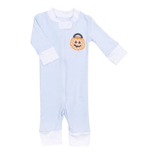  Trick or Treat Applique Zip Pajamas - Blue - Magnolia BabyZipper Pajamas