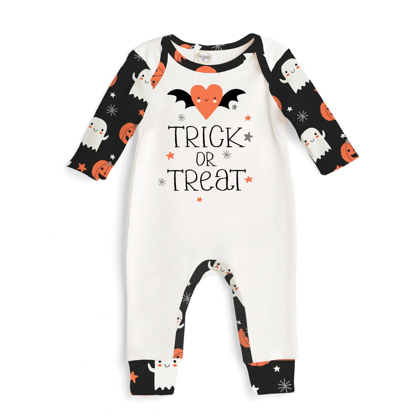 Trick or Treat Lap Shoulder Romper - Magnolia BabyPlaysuit