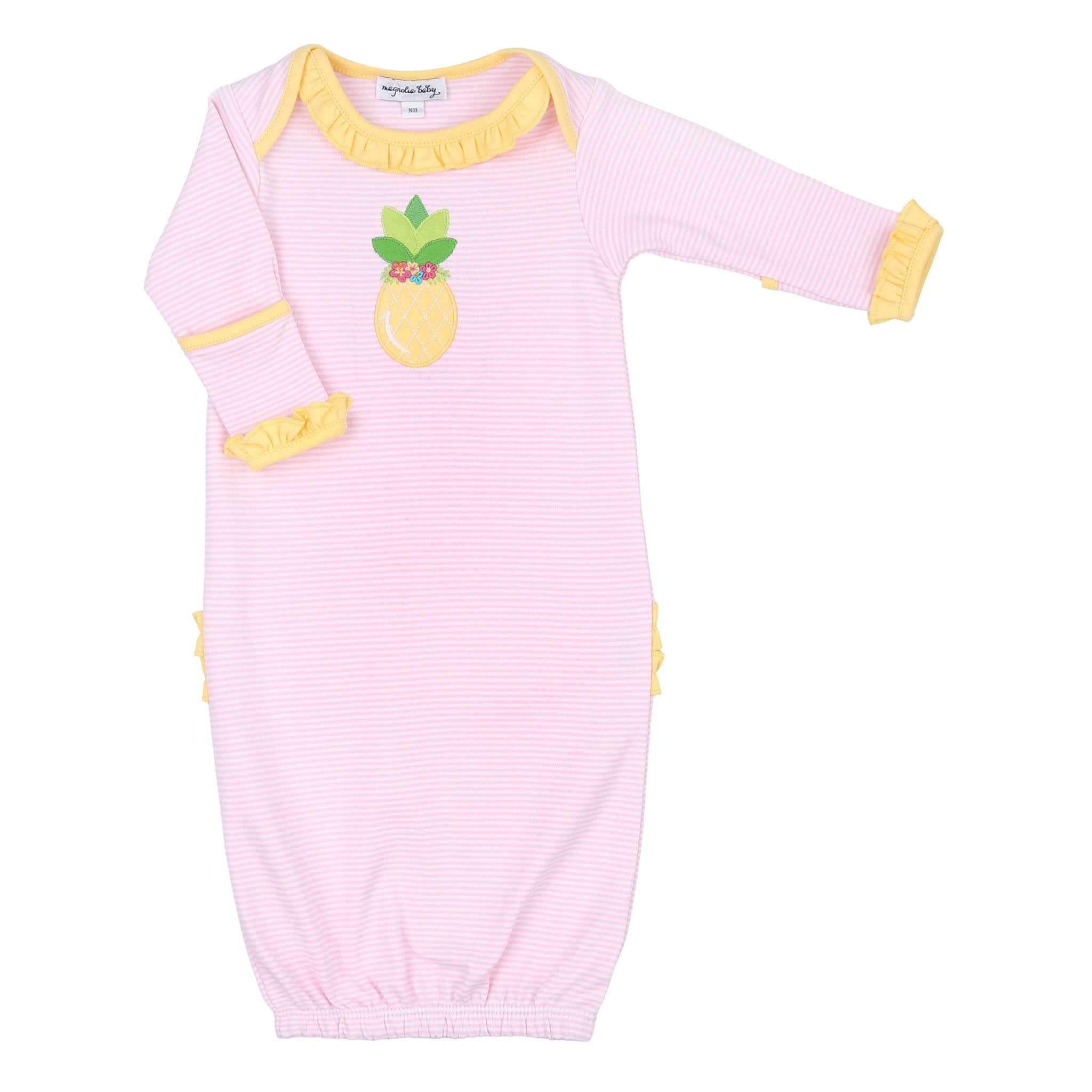 Tropical Pineapple Combo Ruffle Lap Gown - Magnolia BabyGown
