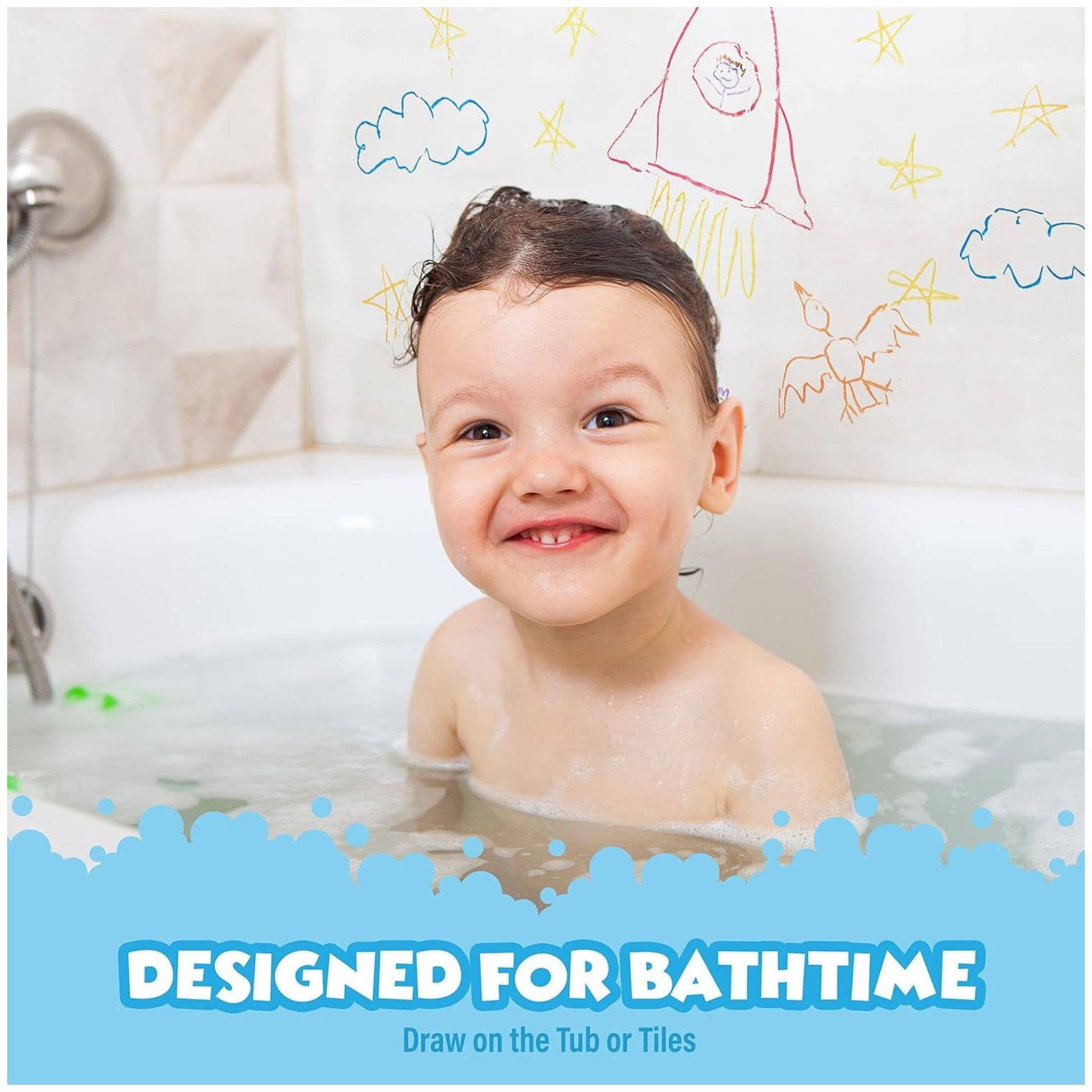 Tub Works® Smooth™ Jumbo Bath Crayons - 7 Pack - Magnolia BabyBath Toy