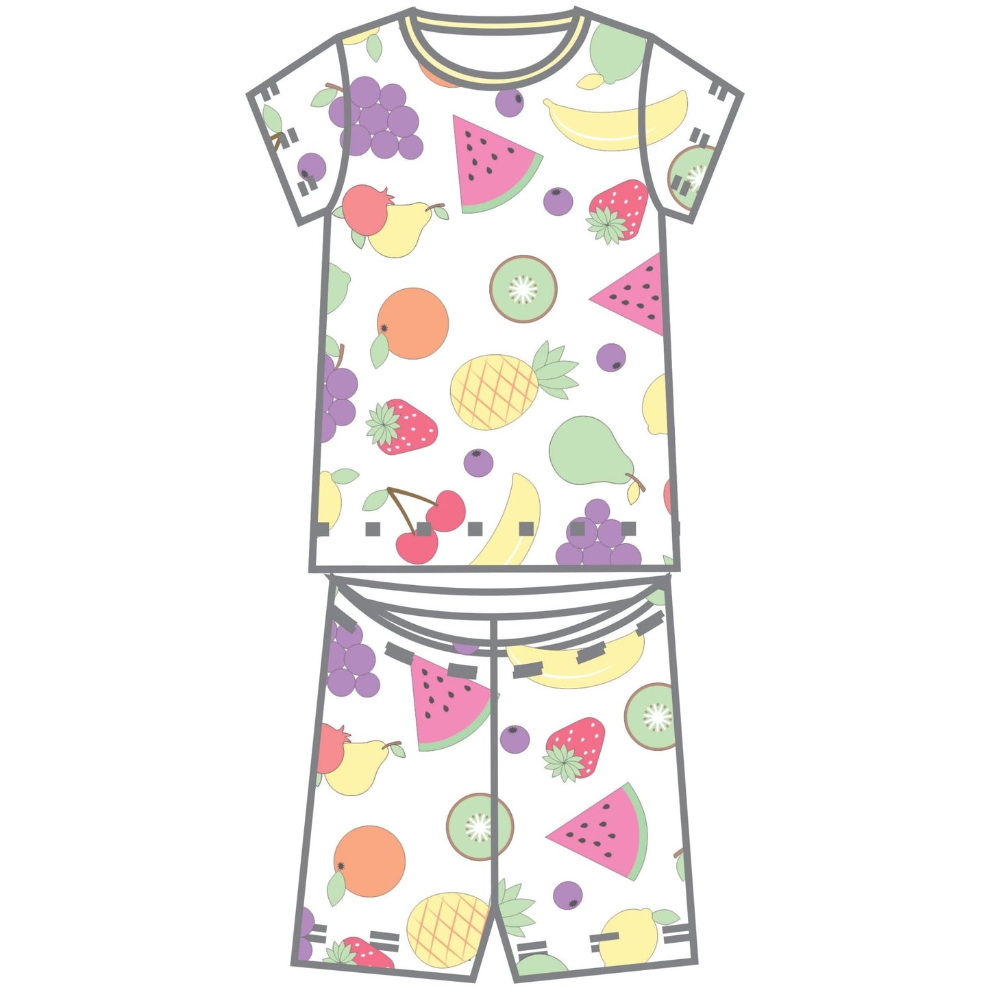 Tutti Frutti Short Pajamas - Magnolia BabyShort Pajamas