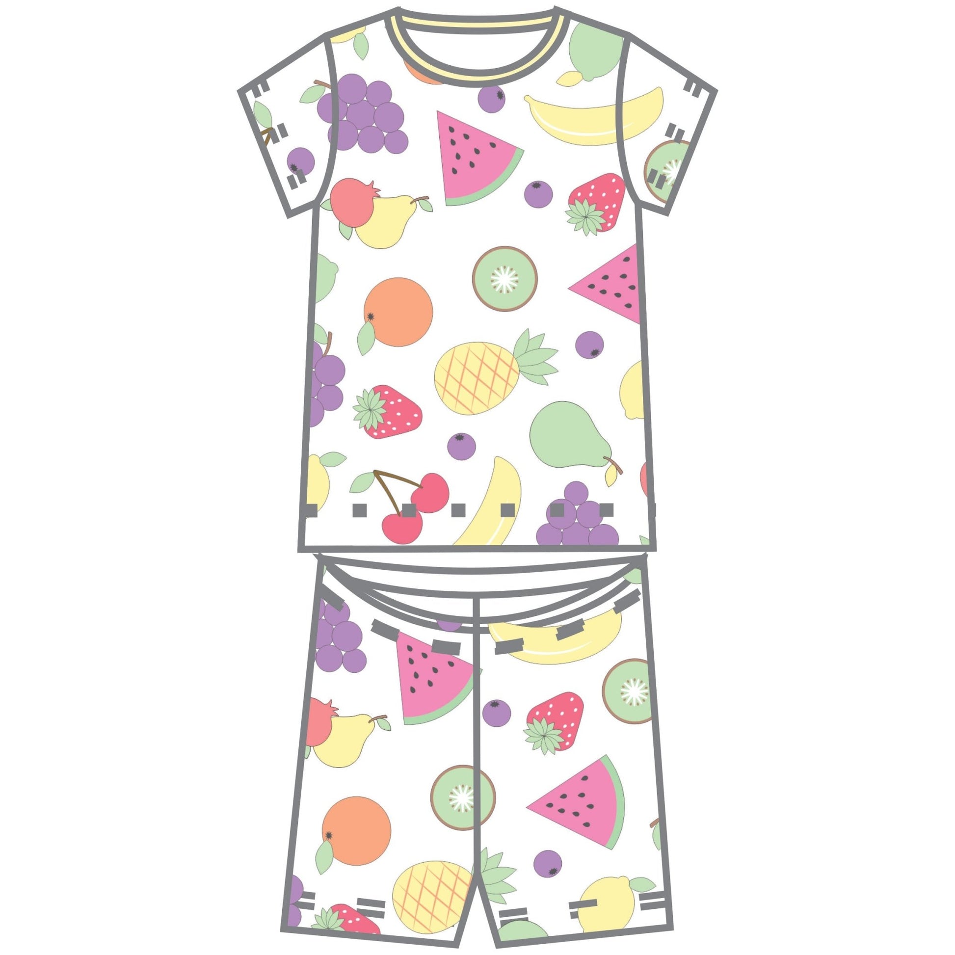 Tutti Frutti Short Pajamas - Magnolia BabyShort Pajamas