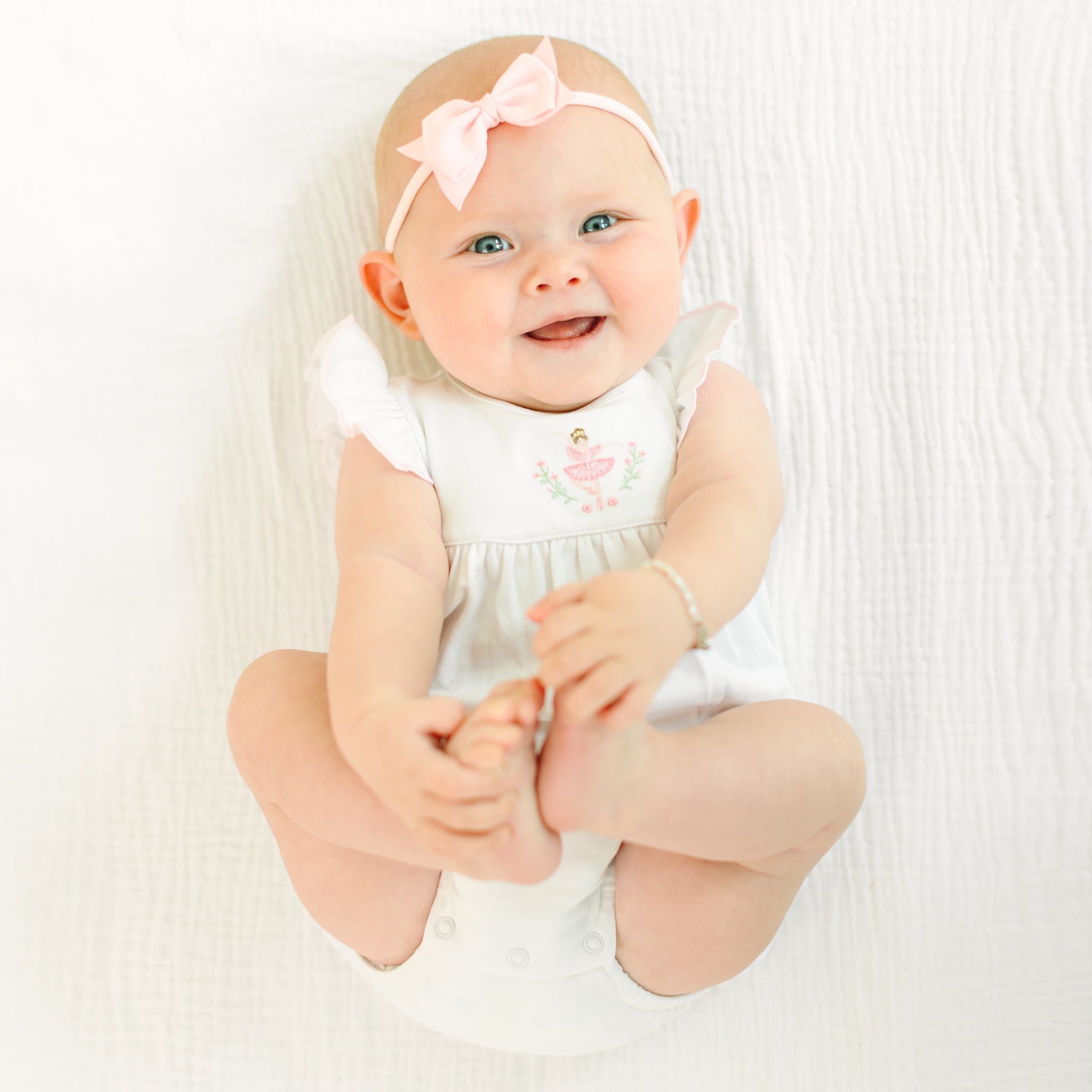 Twinkle Toes Embroidered Bubble - Magnolia BabyBubble