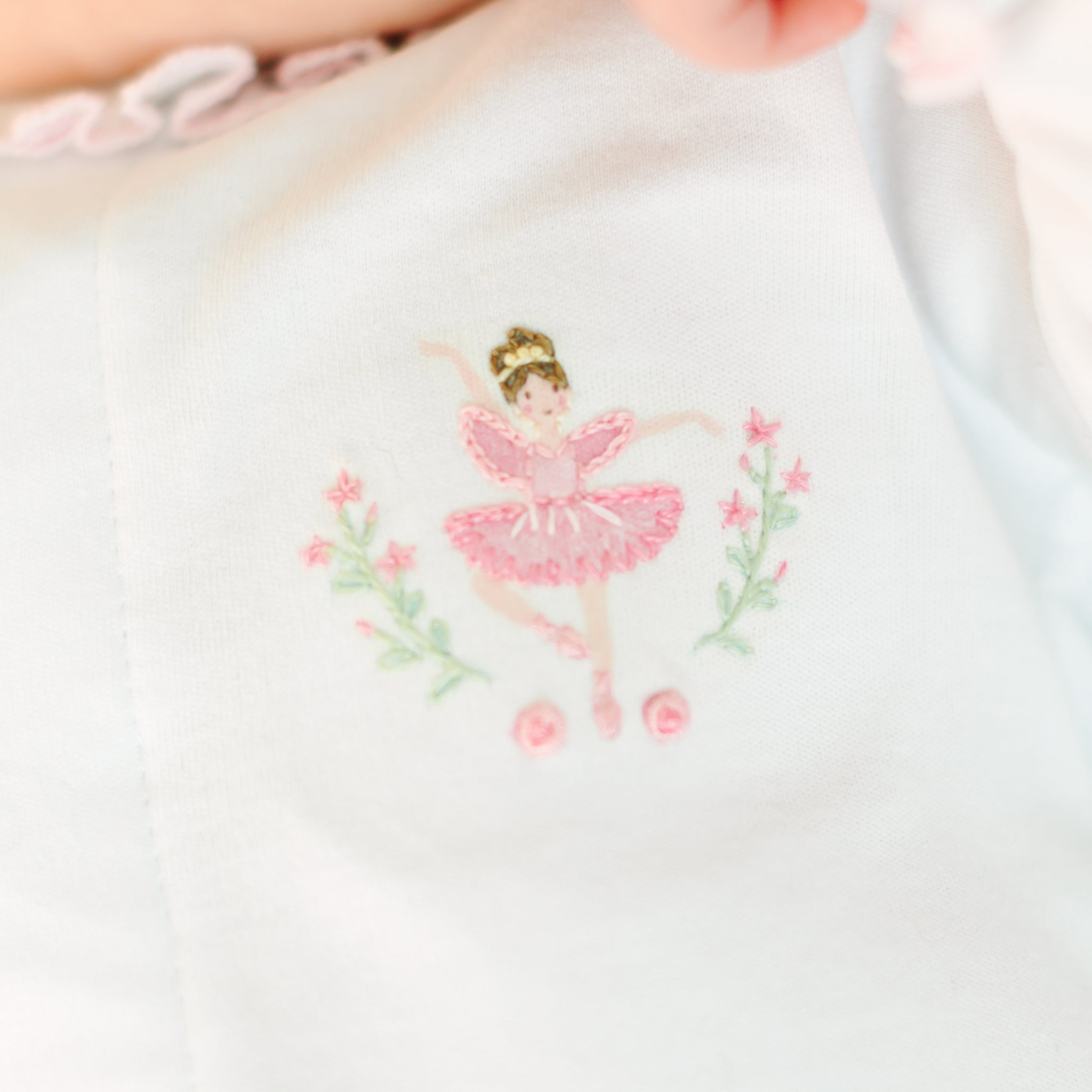 Twinkle Toes Embroidered Footie - Magnolia BabyFootie