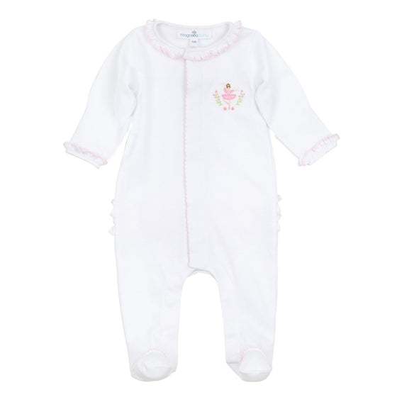 Twinkle Toes Embroidered Footie - Magnolia BabyFootie
