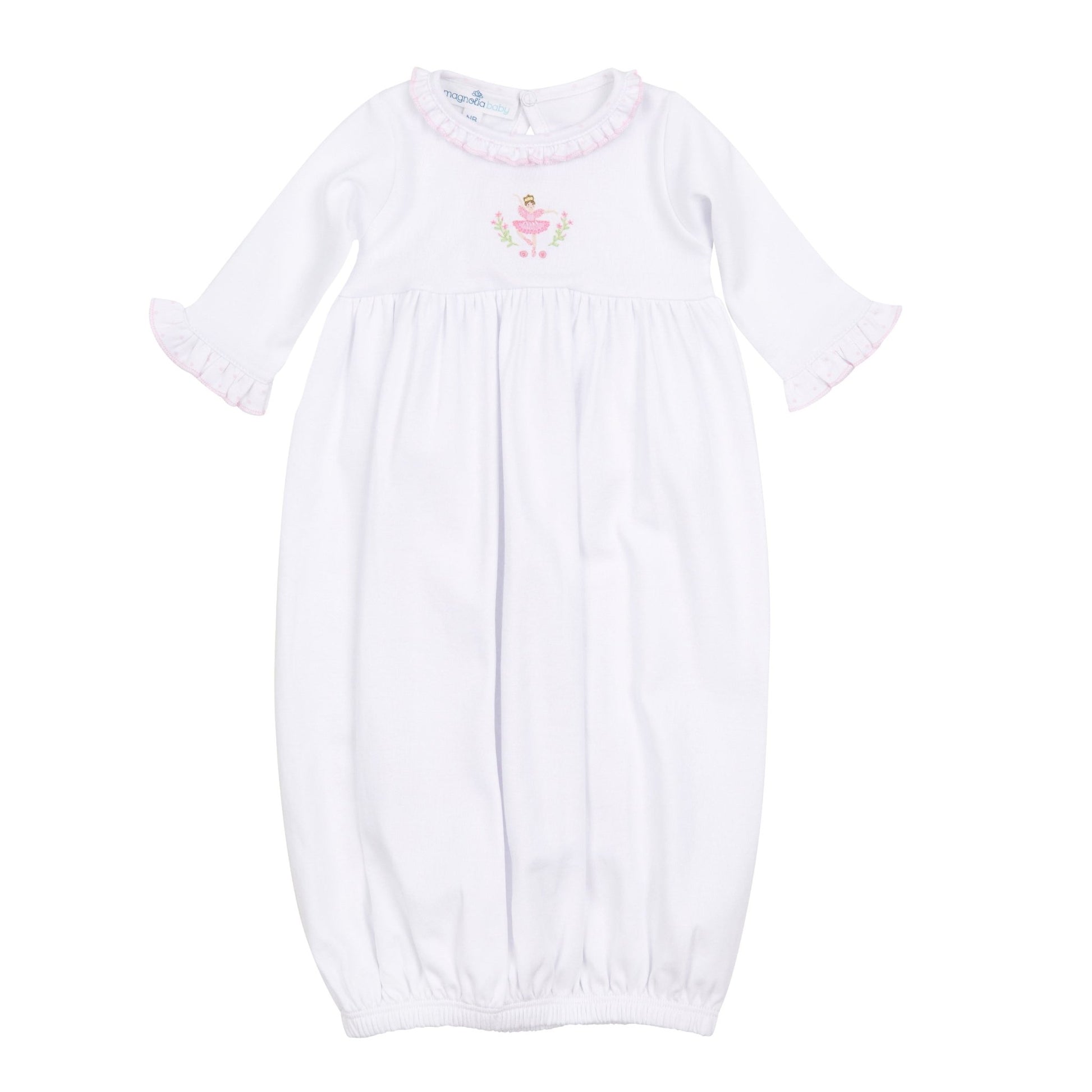 Twinkle Toes Embroidered Gown - Magnolia BabyGown