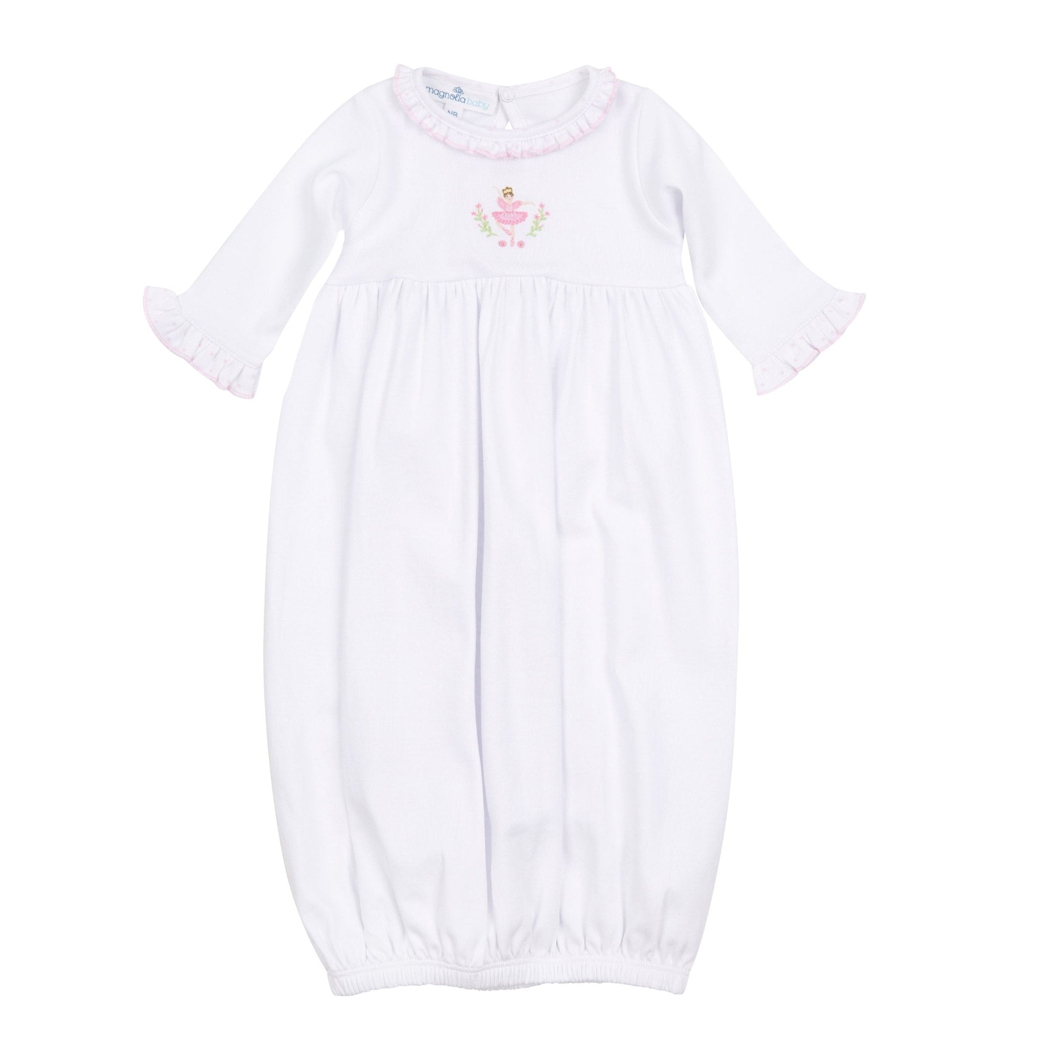 Twinkle Toes Embroidered Gown - Magnolia BabyGown