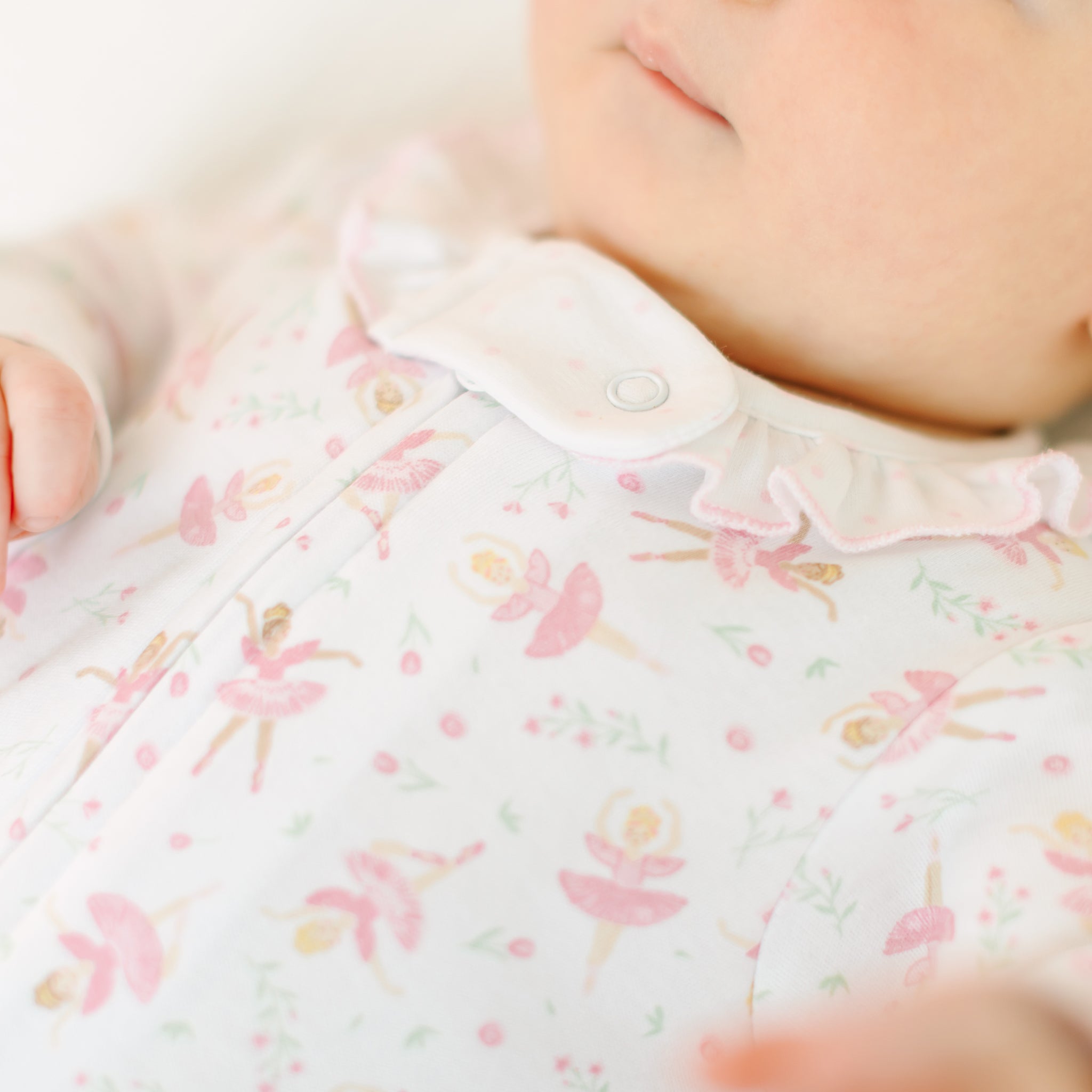 Twinkle Toes Print Zip Footie - Magnolia BabyFootie