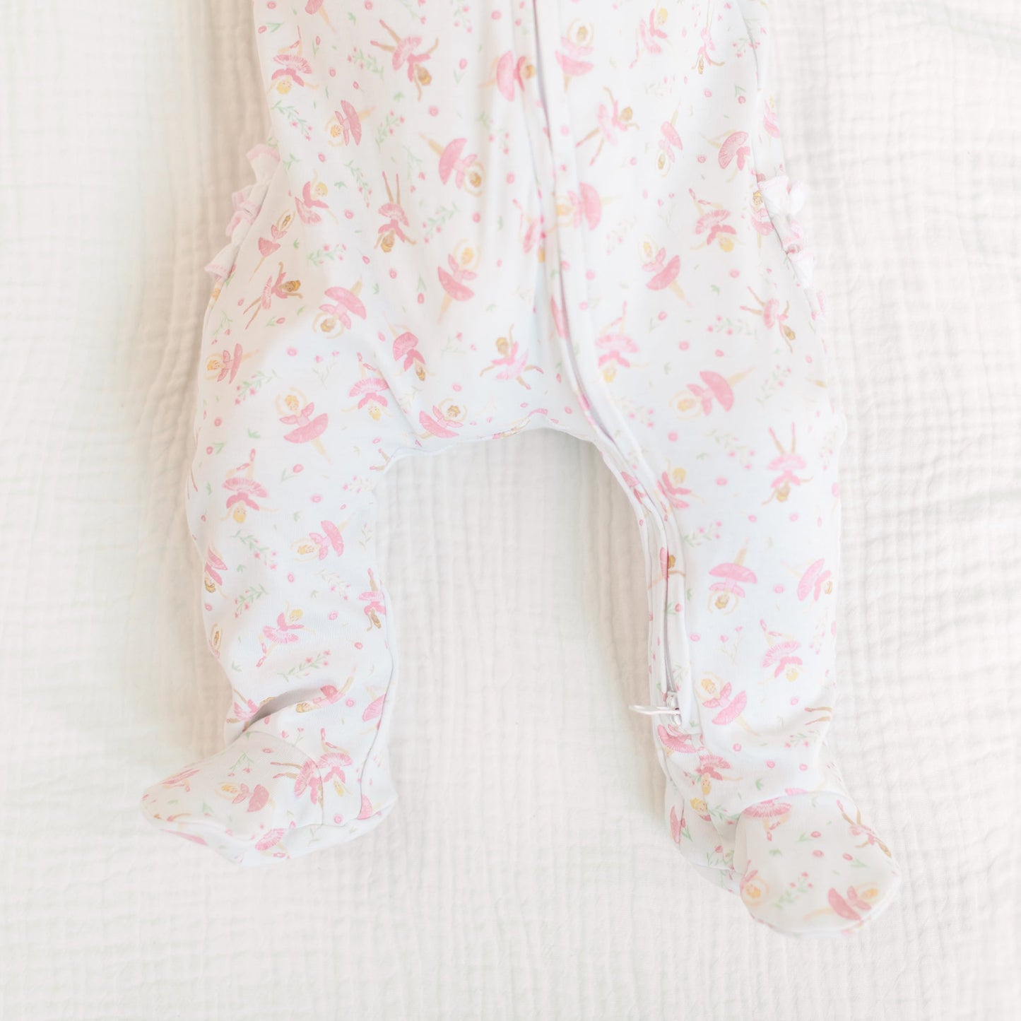 Twinkle Toes Print Zip Footie - Magnolia BabyFootie