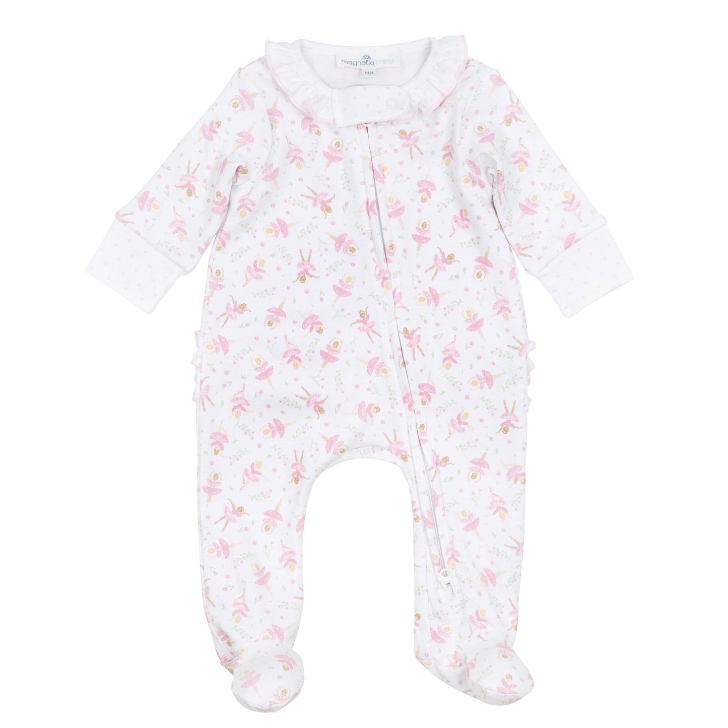 Twinkle Toes Print Zip Footie - Magnolia BabyFootie