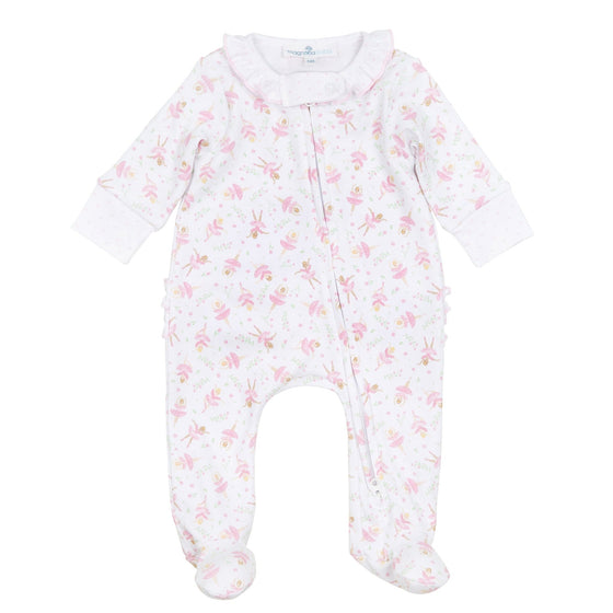 Twinkle Toes Print Zip Footie - Magnolia BabyFootie