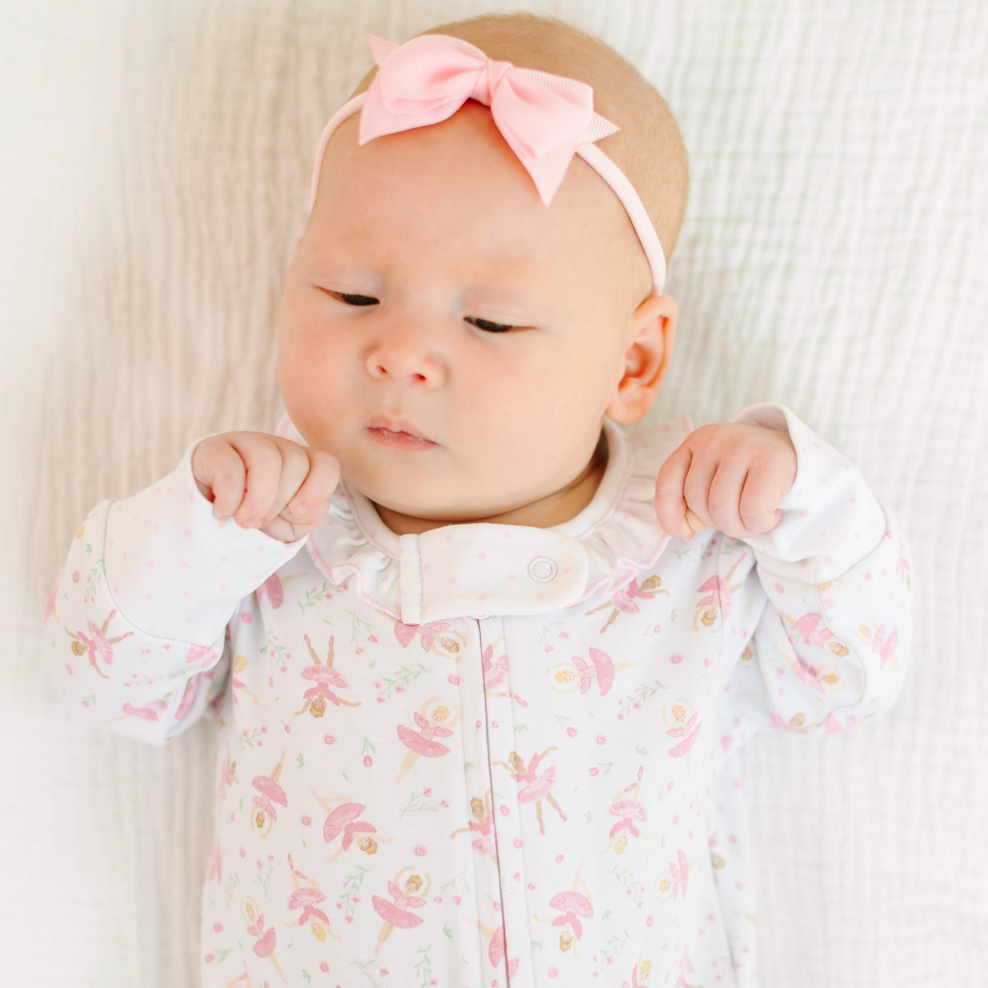 Twinkle Toes Print Zip Footie - Magnolia BabyFootie