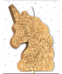  Unicorn Gold Glitter Candle - Magnolia BabyBirthday Candles