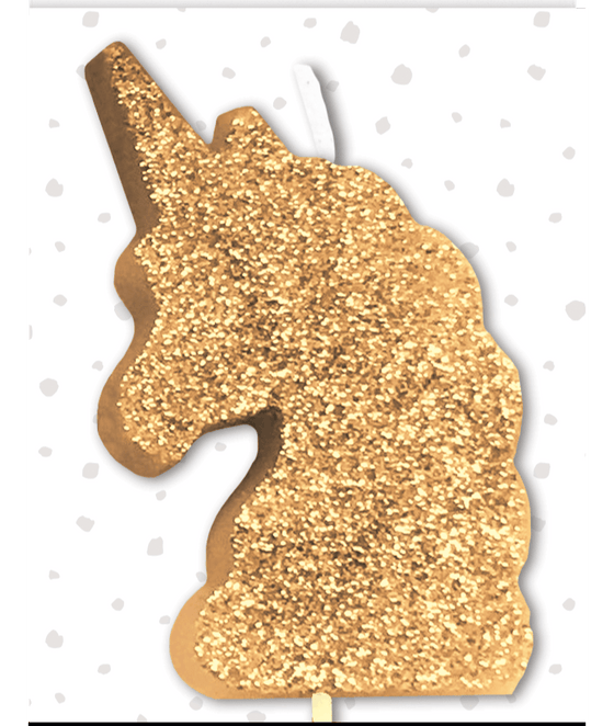 Unicorn Gold Glitter Candle - Magnolia BabyBirthday Candles