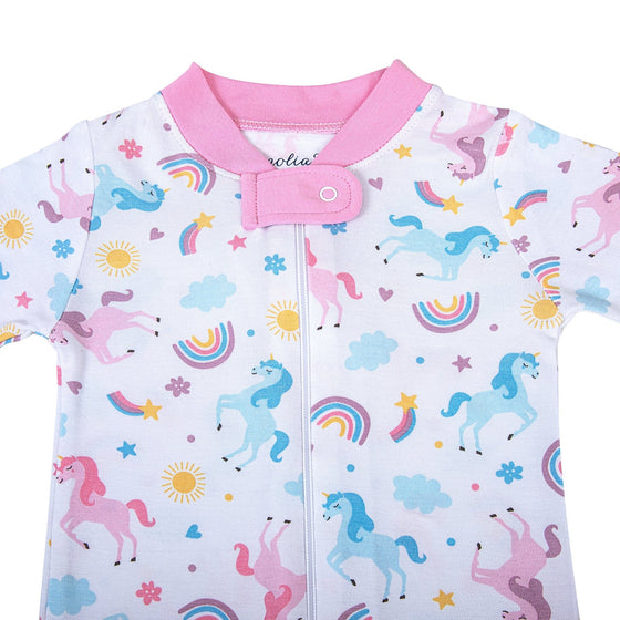 Unicorn Magic Zip Pajamas - Magnolia BabyZipper Pajamas