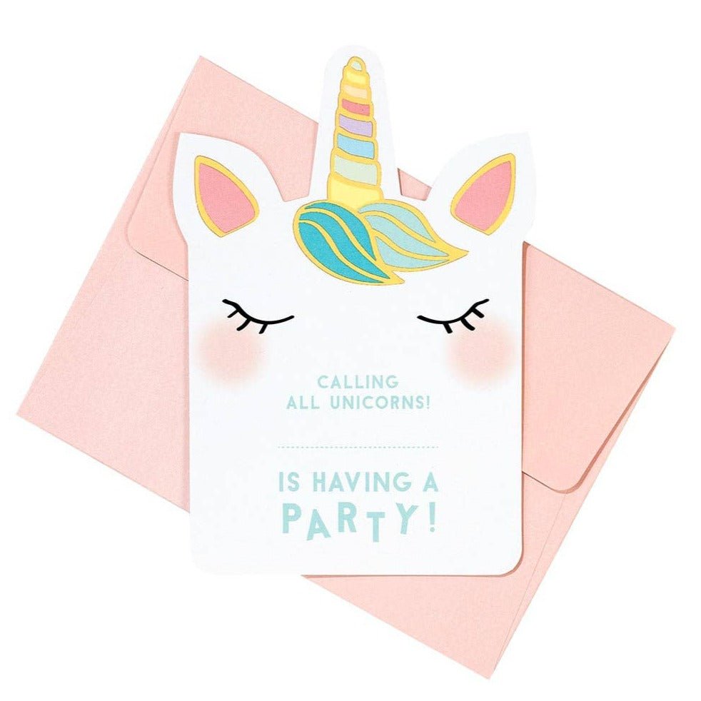 Unicorn Party Invites - 8 Pack - Magnolia BabyParty Supplies