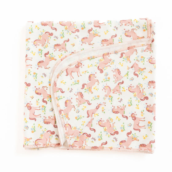 Unicorn's Meadow Swaddle Blanket - Magnolia BabySwaddle Blanket