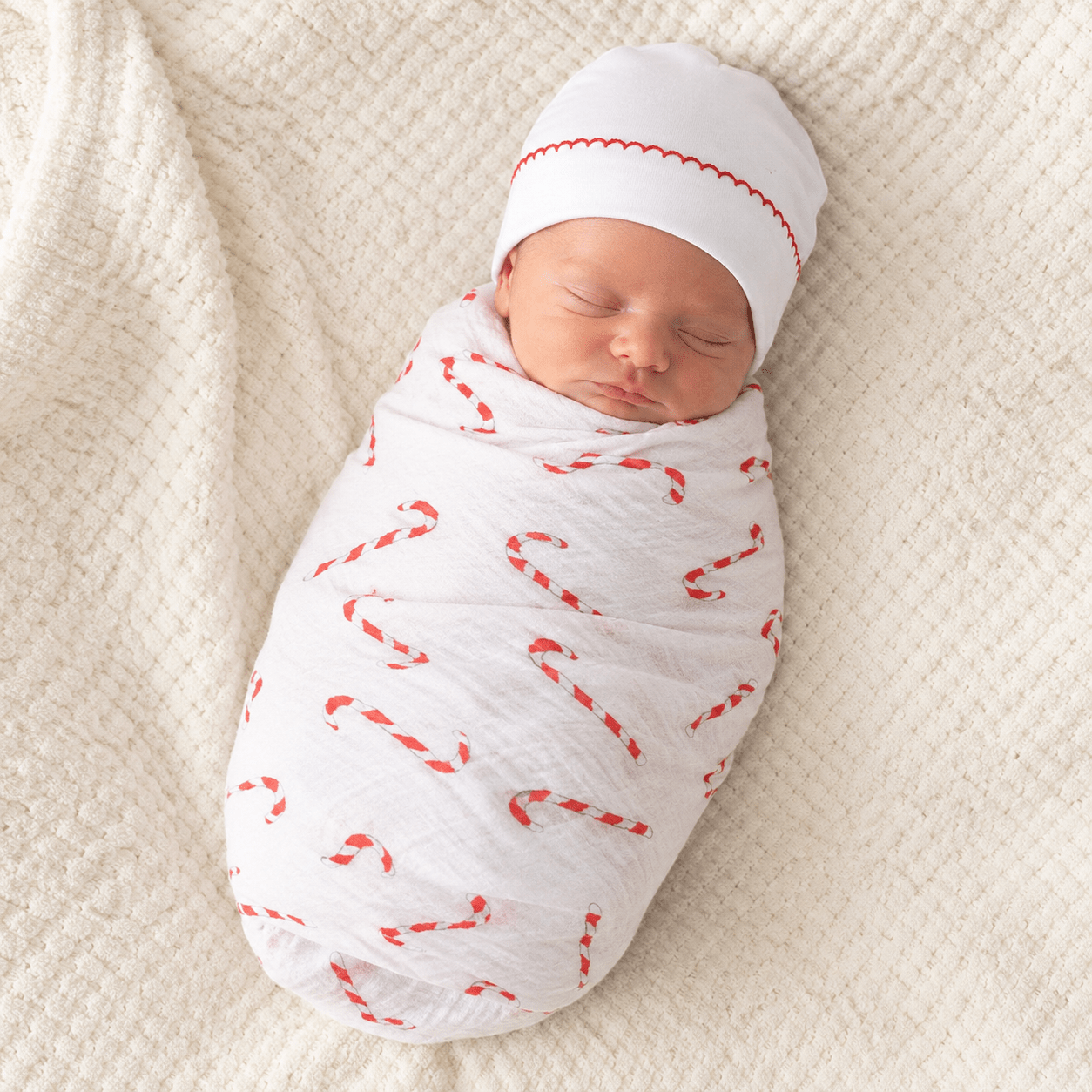 Magnolia Baby_Unisex Baby Swaddle Set - Candy Cane_1