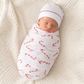 Unisex Baby Swaddle Set - Candy Cane