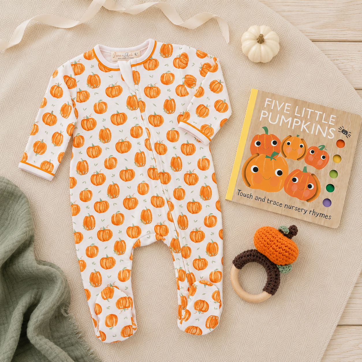 Unisex Baby Halloween Footie Gift Set - Pumpkin Grove