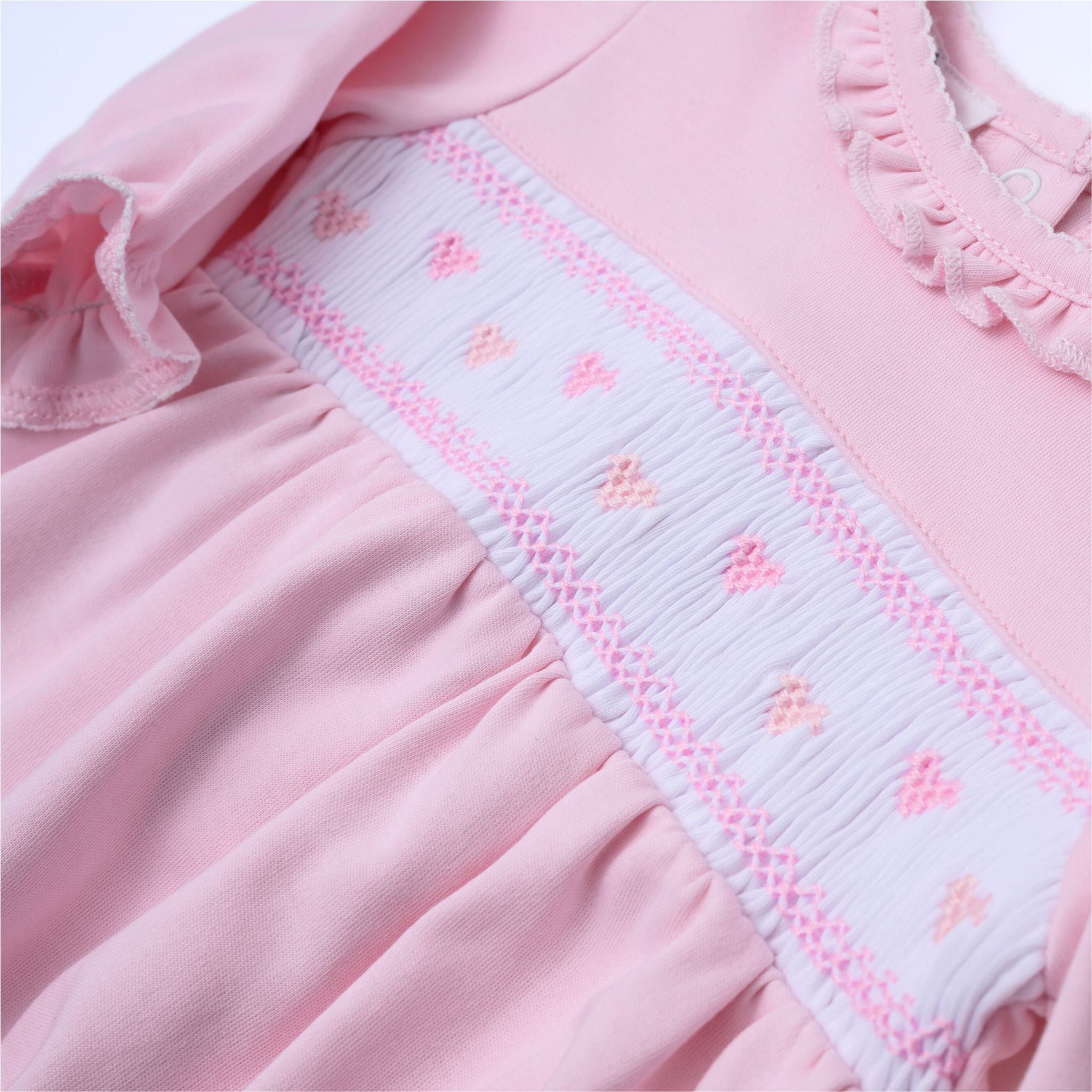 Valentine's Classics Smocked Long Sleeve Bubble - Magnolia BabyBubble