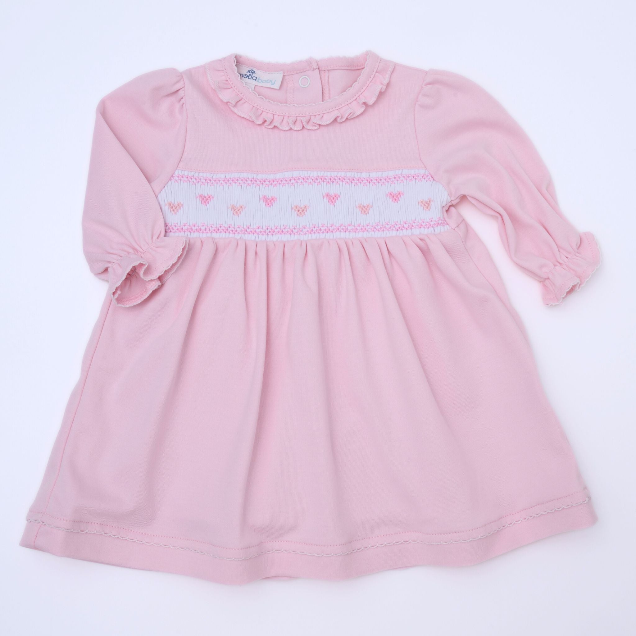 Valentine's Classics Smocked Long Sleeve Dress - Magnolia BabyDress