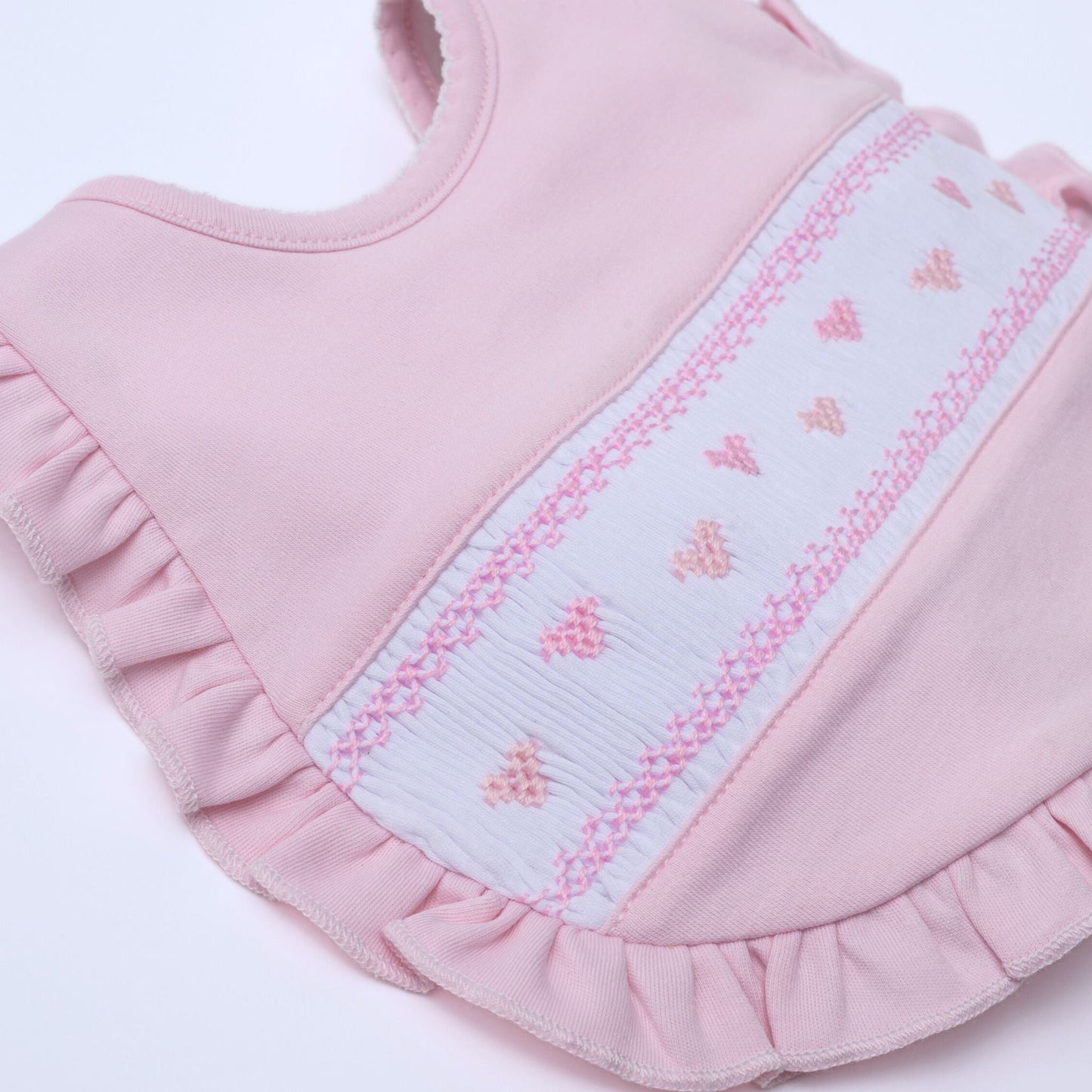 Valentine's Classics Smocked Ruffle Bib - Magnolia BabyBib