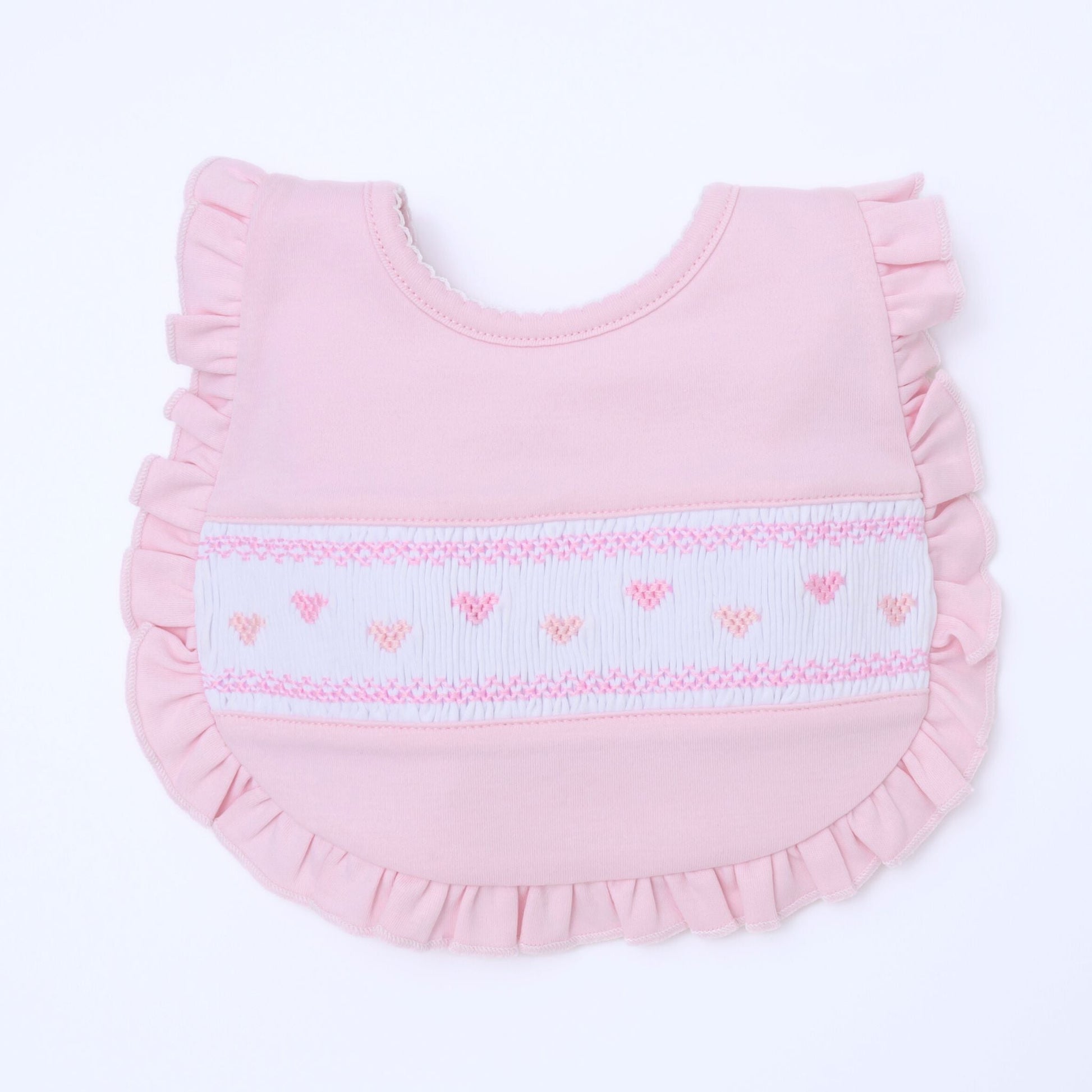 Valentine's Classics Smocked Ruffle Bib - Magnolia BabyBib