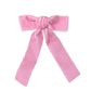 Velvet Long - Tailed Bow Barrette - Pink - Magnolia BabyHair Clip