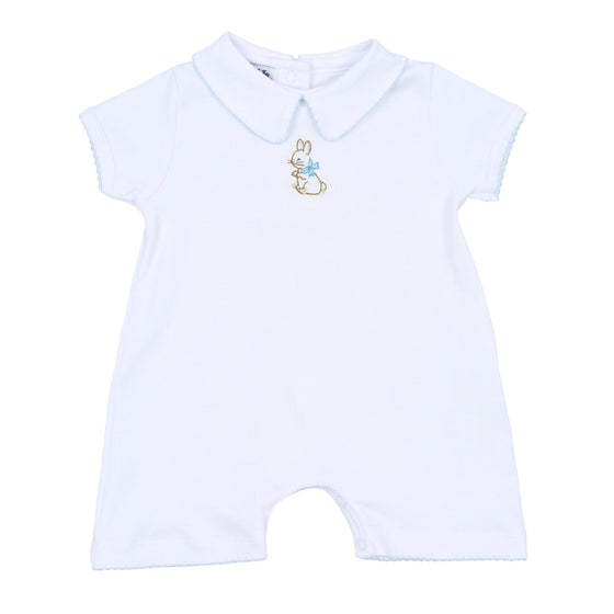 Vintage Bunny Collared Short Playsuit - Blue - Magnolia BabyShort Playsuit