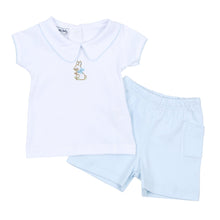  Vintage Bunny Collared Short Set - Blue - Magnolia BabyShort Set