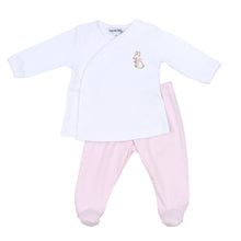  Vintage Bunny Footed Pant Set - Pink - Magnolia Baby2pc Pant Set