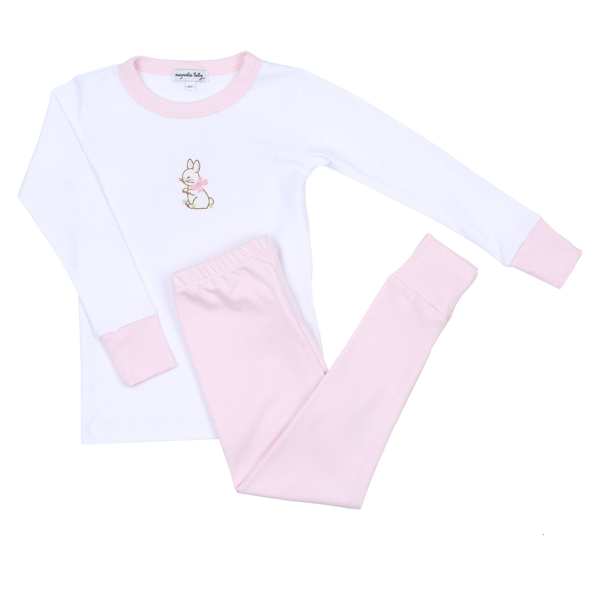 Vintage Bunny Long Pajamas - Pink - Magnolia BabyLong Pajamas